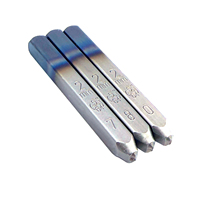 Set di punzoni numerici tedeschi da 2 mm 0-9 (9 pz) 6 come 9 DIN 1451 Cr-V 6150 HRC 58-62 per marcatura parti, gambo da 6,35 mm, OEM/ODM Taiwan