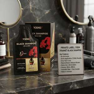 Shampoo colorant capillaire fabriqué au Vietnam, sans ammoniaque, couvre les cheveux gris - Product Image 1