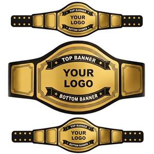 Cinturón de Campeonato con Logotipo Personalizado, Placas de Latón de Aleación de 3 mm, Cinturón de Título de Lucha Libre y Boxeo - Product Image 1