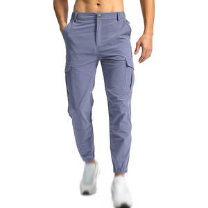 Pantalon cargo homme Premium Pockets, coupe slim, couleur jaune uni, respirant, poches fonctionnelles, idéal pour le sport, nouvelle collection, meilleure qualité. - Product Image 6