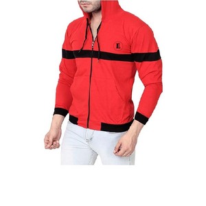 Men Vintage Full Sleeveless Zipper Up Weight 0.7 Gram Cotton <b>Polyester</b> <b>Hoodie</b> with Rib High Street Wear <b>Hoodie</b> - Product Image 4