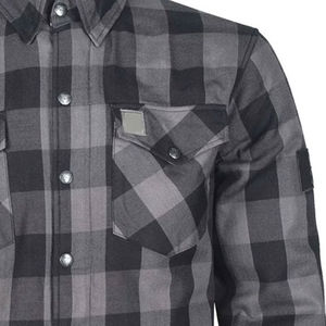 Chemises personnalisées pour hommes à manches longues, doublées en flanelle, col roulé, printemps, écologiques, anti-plis, en toile de coton, grandes tailles - Product Image 5