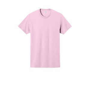 เสื้อยืดพรีเมียมสไตล์เจอร์ซีย์ ผ้าคอตตอนผสมโพลีเอสเตอร์ 50/50 ขายส่ง เสื้อยืดเปล่าสำหรับทุกเพศ สั่งซื้อจำนวนมาก พิมพ์โลโก้ตามสั่ง รับผลิตแบรนด์ส่วนตัว - Product Image 1