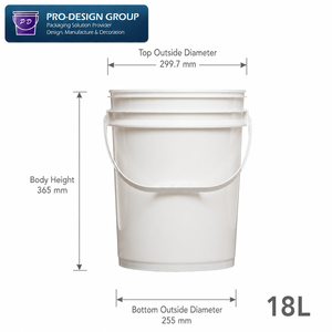 18L Printing Ink <b>Bucket</b> <b>with</b> Flat <b>Lid</b> for Printing Materials, Leak-Proof Round Container - Product Image 5