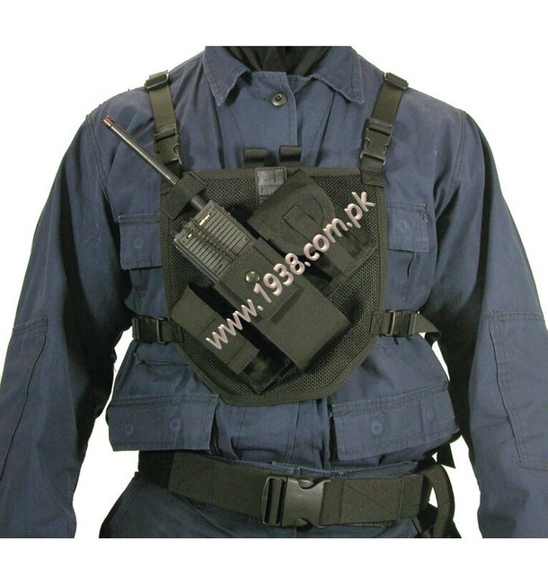 Radio Chest Rig for 2 Way Radio GPS and Hand Held Electronics Ideal for Tactical Search and Rescue