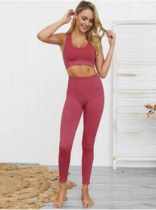 Womens Two Piece Training Yoga Set Breathable Athletic <b>Top</b> <b>And</b> Matching <b>Leggings</b> For Gym Fitness Workout <b>And</b> Running - Product Image 2