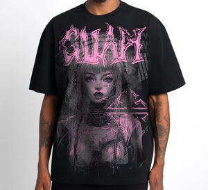 Camiseta Gótica Oversize de Algodón Pesado con Estampado de Calavera, Estilo Hip Hop Urbano, Vintage, Unisex, Personalizada, Premium - Product Image 5