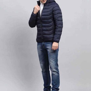 OEM 2025 Version Men's Quilted Down <b>Jacket</b> Breathable Winter <b>Long</b> Sleeve Padded Design Canvas Fabric <b>Hooded</b> Collar <b>Puffer</b> <b>Jacket</b> - Product Image 2