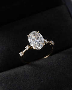 Igi/gia แล็บตัดเพชรวินเทจ14K สีเหลืองแหวนแต่งงาน/งานหมั้นใส่ได้ทั้งชายและหญิงสีขาวทองคุณภาพดีสำหรับงานปาร์ตี้ครบรอบ-คุ้มค่า - Product Image 1