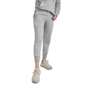 Fashion Women Grey Tracksuit Cotton Blend <b>Hoodie</b> and Matching Sweatpants Breathable Jogger Set for Outdoor Casual Wear - Product Image 5