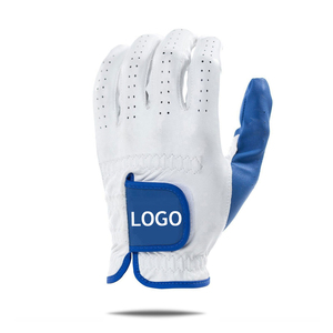 Custom Logo Breathable Soft Genuine Leather <b>Golf</b> Glove Right Hand Unisex Solid Color Outdoor Sports Hook And Loop Closure - Product Image 4