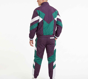 Custom Made Men's 2-in-1 <b>Windbreaker</b> Jacket Tracksuit Set Quick Dry Breathable Polyester/Nylon <b>Vintage</b> Style Full-Length Sleeves - Product Image 3