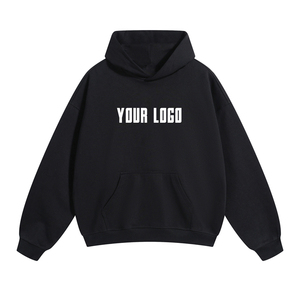 เสื้อฮู้ดซิปผู้ชายทรงโอเวอร์ไซส์ มีกระเป๋า สีเทาล้วน ผ้าเฟรนช์เทอร์รี่ 100% คอตตอน ไม่หด ใส่ได้ในฤดูใบไม้ร่วง น้ำหนัก 500gsm ผ้าถัก - Product Image 1
