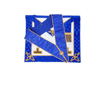 Tabliers de cérémonie maçonniques brodés faits main en cuir, ajustables avec épingle de sûreté, lavables, personnalisables, haute qualité - Product Image 2