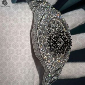 Montre de luxe Charm Jewells en acier inoxydable, boîtier carré 40 mm, mouvement mécanique analogique, mode masculine, lumineuse, étanche 10 bars - Product Image 3