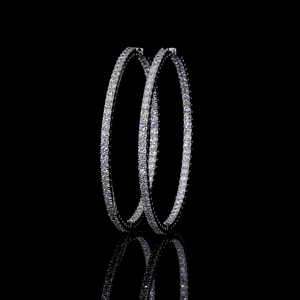 Pendientes de Aro con Diamantes, Chapados en Oro de 14K, Diamantes Cultivados en Laboratorio, Certificados por IGI, Joyería Fina para Bodas y Fiestas - Product Image 4