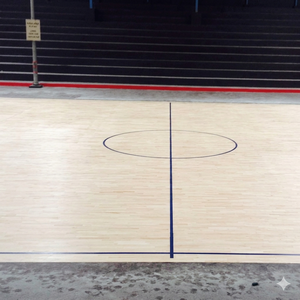 Revêtement de sol pour terrain de basket-ball en bois, sol sportif intérieur, absorption des chocs, surface antidérapante - Product Image 1