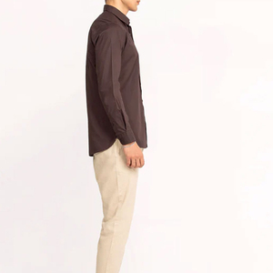 Best Style Casual <b>Dress</b> Shirts for Men Loose Fit Polyester/Cotton Anti-Wrinkle Satin Fabric Full Sleeve Custom Business Wear - Product Image 2