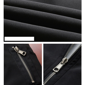 เสื้อแจ็คเก็ตบอมเบอร์สีกากีสำหรับผู้ชาย แบบลำลอง ปิดซิป สีพื้น ปกคอพับ กันลม ผลิตจากผ้าโพลีเอสเตอร์ผสมฝ้าย ทรงเข้ารูป เหมาะสำหรับใส่ในฤดูใบไม้ร่วง - Product Image 6