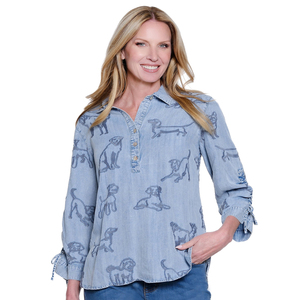 Blusa de Moda Casual con Cuello Camisero, Color Blanco, Manga Larga, con Botones, para Mujer - Product Image 5