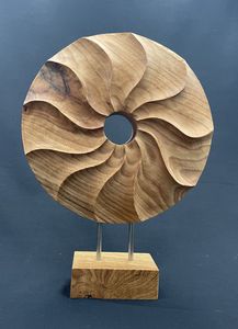 Centro de Mesa de Madera Ecológico de Estilo Tradicional para Decoración del Hogar y Presentación de Comidas Culturales - Product Image 2