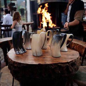 Taza Vikinga Ecológica Hecha a Mano con Cuerno de Búfalo, Impermeable, Estilo Náutico, Personalizable, para Beber, Decoración de Bodas, Regalo - Product Image 4