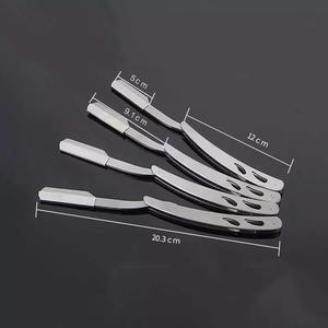 Navaja de Afeitar Profesional de Acero Inoxidable con Mango Ajustable y Cuchilla Única para Barbería y Cuidado Facial - Product Image 2