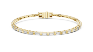 กำไลข้อมือเพชรเพาะเลี้ยงเคลือบโรเดียม AADIHI JEWELS ทรงเหลี่ยมมรกต ได้รับการรับรองจาก IGI หรูหราสำหรับผู้ชาย เหมาะสำหรับวันครบรอบและสวมใส่ทุกวัน - Product Image 6