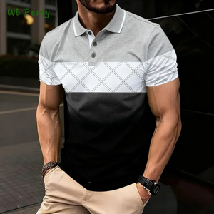 Summer Men's Casual Short Sleeve for Shirt Breathable Quick Dry Polyester/Cotton <b>Canvas</b> Fabric Sporty Collar Design - Product Image 5