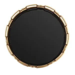 Luxury Gold Metal Handicraft <b>Tray</b> Home Office Decoration Modern Multi-functional Stainless Steel Premium Serving Collection - Product Image 3