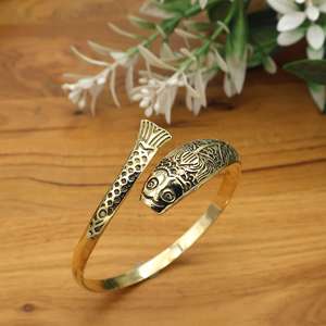 Vintage Style Fish <b>Cuff</b> <b>Bracelet</b> Adjustable gold <b>Silver</b> Ocean Jewelry, Bohemian Marine Animal <b>Cuff</b> Gift - Product Image 1