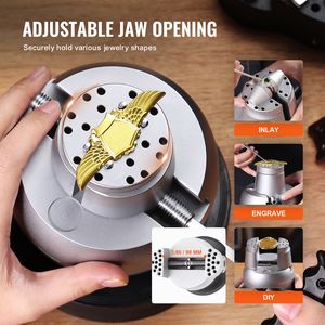 Morsa a sfera da 5 pollici con rotazione a 360 gradi, strumento per incisione e incastonatura con 35 accessori, morsa per incisione gioielli - Product Image 6