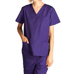 Womens Medical Scrub Suit Teal Blue Hospital Uniform V Neck Nurse <b>Doctor</b> Workwear <b>Set</b> for Healthcare Professionals - Product Image 1
