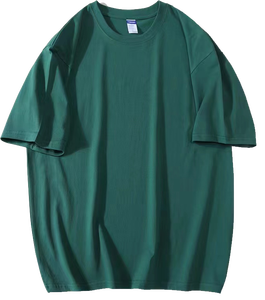 T-shirt à manches courtes vert pour homme, col rond, coupe classique, couleur unie, style décontracté, jersey tricoté, 100% coton - Product Image 4