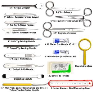 Kit de dissection en acier de qualité supérieure pour étudiants, pour laboratoire de biologie, anatomie, avec scalpel manuel ODM et kit de chirurgie - Product Image 2