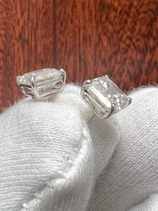 Sparkle 6MM Asscher Cut Moissanite <b>Stud</b> Earrings 925 Sterling <b>Silver</b> For Unisex Birthday Anniversary Wishes Gift for Charms - Product Image 6