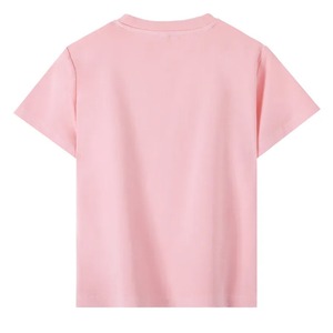 เสื้อยืดคอกลมแขนสั้นสีชมพูทรงปกติสำหรับผู้ชาย สไตล์ลำลอง ผ้าถัก สีพื้น ดีไซน์โอเวอร์ไซส์ ผ้าฝ้าย 100% ด้านหน้า - Product Image 2