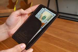 Porta Billetes de Cuero Genuino de Gran Volumen, Precio al por Mayor Económico, Funda para Billetes de Cuero Real para Distribuidores Globales LBH-0212 - Product Image 2