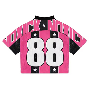 เสื้อฟุตบอลสไตล์อเมริกันเรโทร ปักลายตามสั่ง คุณภาพสูง ผ้าตาข่าย ระบายอากาศ ดูดซับความชื้น ป้องกันแบคทีเรีย สำหรับฤดูร้อน - Product Image 6
