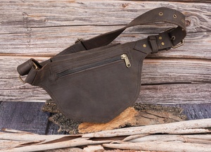 Vintage Fashion Unisex Multi-function Genuine Leather Waterproof Fanny Pack Waist Bag Casual Mobile Phone Purse Pocket Outdoor - Product Image 6