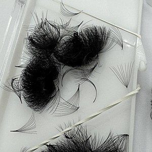 Extensiones de Pestañas Naturales Hechas a Mano de Primera Calidad, Volumen Largo, Grosor de 0.03-0.05mm, Curvatura CC/DD/M/LD, Pelo Sintético, Longitud de 7mm-25mm - Product Image 1