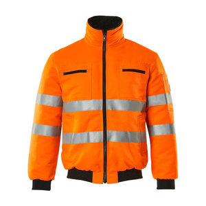Winter Safety Uniform Working Reflective Tape <b>Jackets</b> Hi Vis Winter Security Construction Workwear Zip Closure <b>Jacket</b> for <b>Worker</b> - Product Image 1