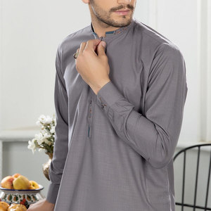 Shalwar Kameez Islámico de Buena Calidad en Algodón, Lino y Lana para Hombre, Diseño Saudí, Ropa Larga Musulmana, Vestido Bandhgala para Hombre - Product Image 3