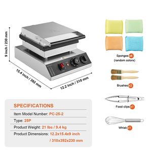 Máquina Eléctrica Comercial Mini para Dorayaki de 1700W, 25 Unidades de 43mm, Antiadherente, para Panqueques Holandeses (Poffertjes), Equipo de Panadería - Product Image 4
