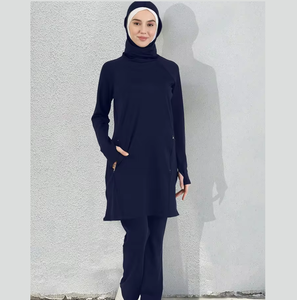 Service OEM en gros : Ensemble de survêtement modeste pour femme, coupe ajustée, avec poches, pour la gym et l'extérieur, par ROYAL SPORTS - Product Image 1