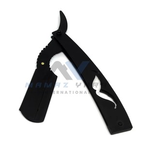Professional Stainless Steel Straight Edge Barber Razor <b>Swing</b> Lock Manual Folding Shaver Sharp Safety Cutter <b>Single</b> Blade Holder - Product Image 4