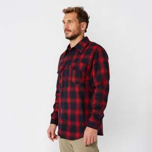 Camisa de Franela Unisex con Estampado Personalizado, Teñida con Hilo, Corte Regular, Manga Larga, Estilo Casual de Verano para Hombre, Transpirable, con Botones - Product Image 3