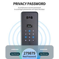 Serrure de porte intelligente étanche à reconnaissance veineuse palmaire, interphone vidéo WiFi Tuya, caméra, reconnaissance faciale 3D, serrure biométrique pour portail extérieur