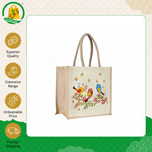 Bolsos de Mano de Yute con Asa Acolchada y Correa, Fabricados en India, Diseños Personalizados, Ecológicos, con Estampado Completo - Product Image 3