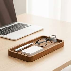 Acacia Wood Serving Tray <b>Rectangle</b> Handmade Wooden Tray <b>Coffee</b> <b>Table</b> Tray Rustic Kitchen Decor Catch All Tray Housewarming - Product Image 5